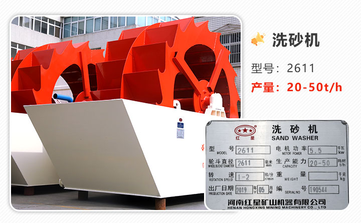 圖2：2611型號(hào)水洗石粉設(shè)備、兩輪